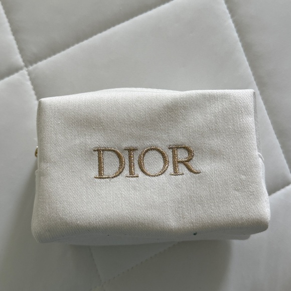 Dior Ivory Pouch with Gold Embroidery - Picture 1 of 3